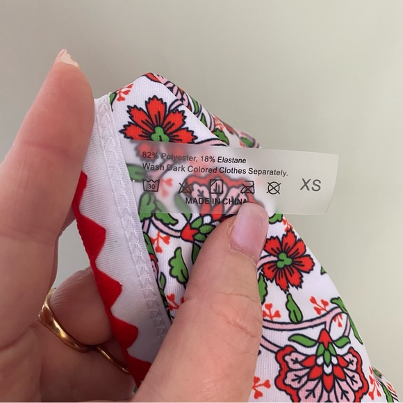 WDIRARA Women's Floral Print Bikini Set 2 Piece Swimsuit - Picture 4 of 5